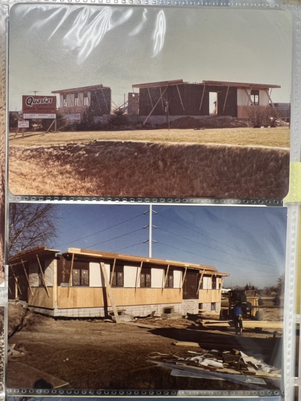 United Way of Sheboygan County's building under construction in 1982. Built by Quasius Construction. 